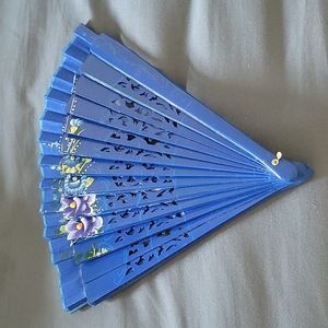 Wooden handheld fan